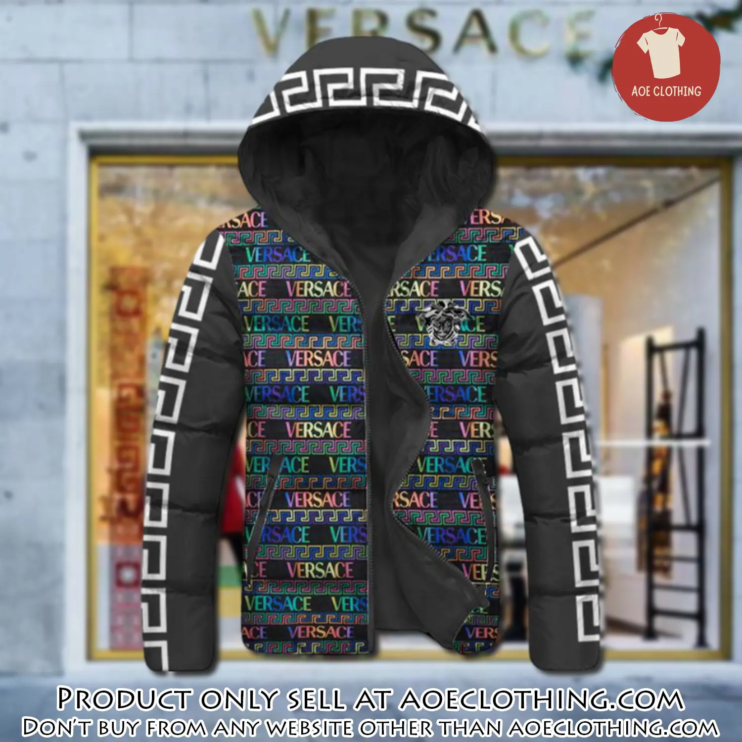 Versace downfilled coat ultralight down jacket outdoor jacket warm outwear dfj1022 aoe2152914